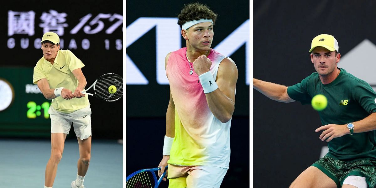 ATP Rankings Update ft (L-R) Jannik Sinner, Ben Shelton, Tommy Paul, (Source: Getty Images)