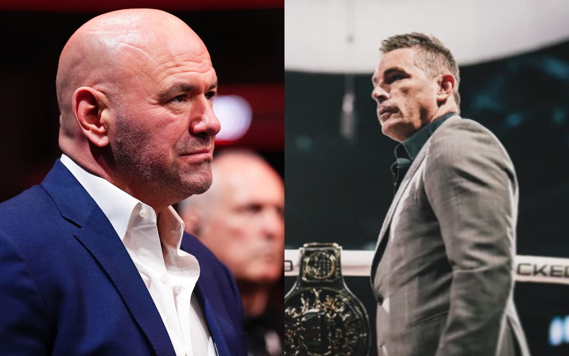 David Feldman (right) on meeting Dana White (right) in the past. [Image courtesy: Getty Images, @davidfeldmanbkfc on Instagram]