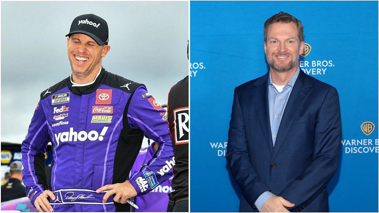 In Picture: Denny Hamlin and Dale Earnhardt Jr. (from Left). Credit: Imagn Images