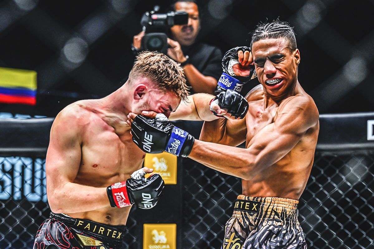 Jordan Estupinan fighting Freddie Haggerty | Image credit: ONE Championship