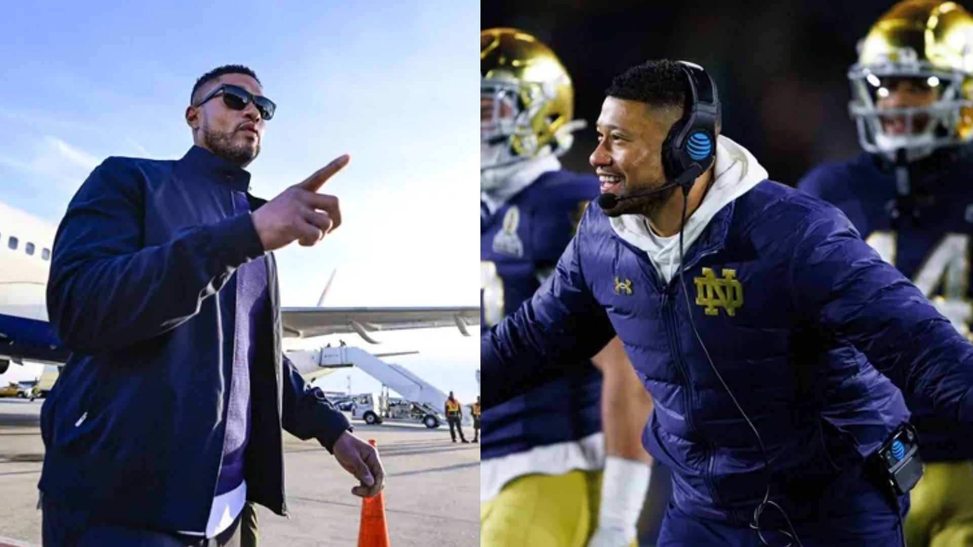 Notre Dame coach Marcus Freeman 