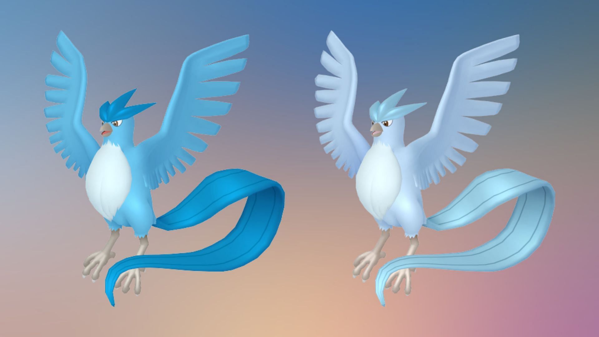 Articuno shiny comparison (Image via TPC)