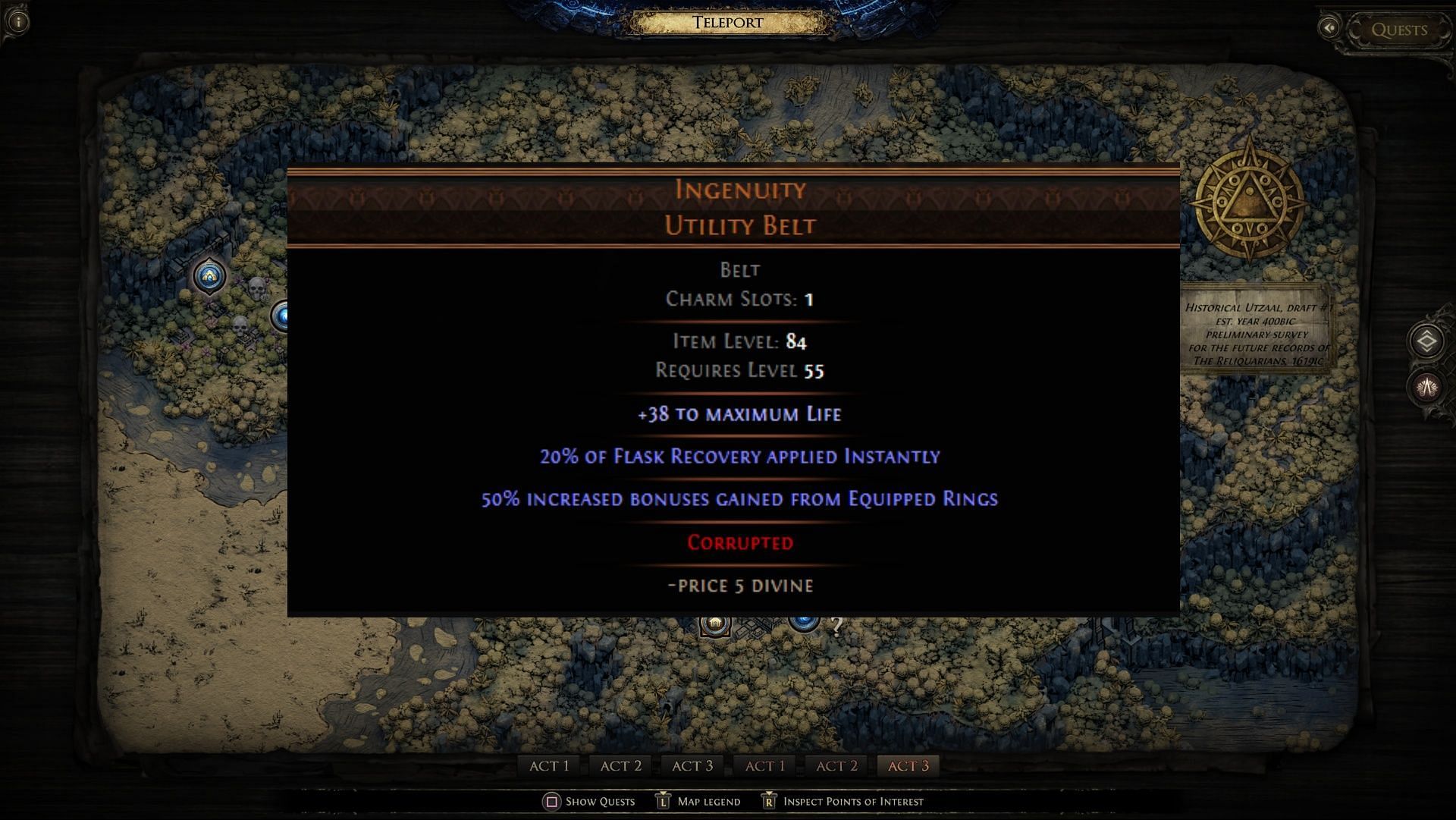 Path of Exile 2 Ingenuity utility belt