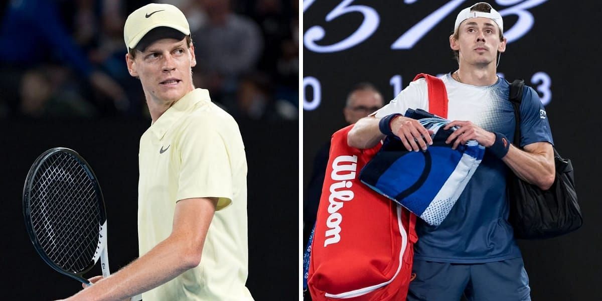 Jannik Sinner (L) &amp; Alex de Minaur (R) (Source - GETTY)