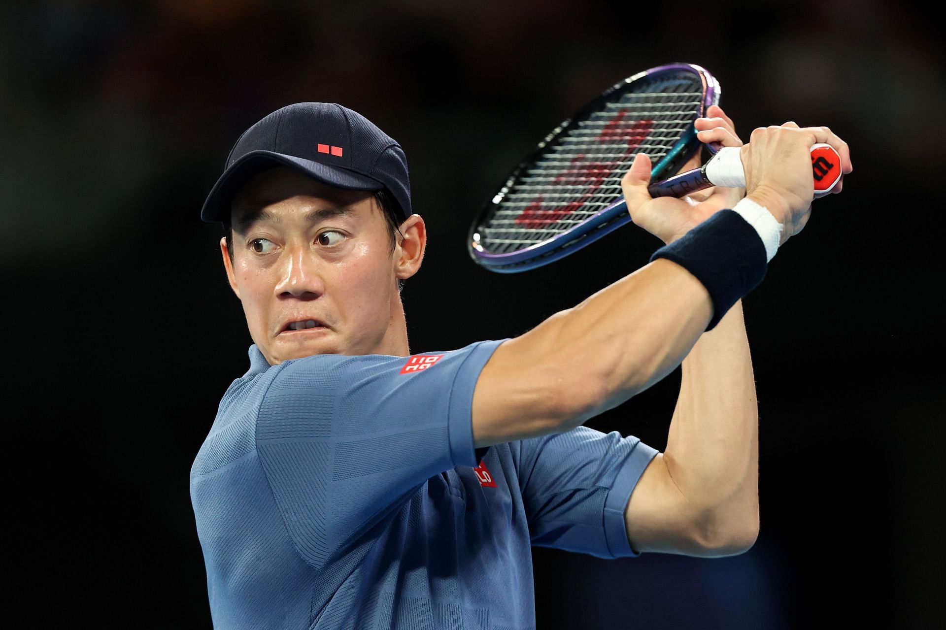 Kei Nishikori at the 2025 Australian Open (Image source: Getty)