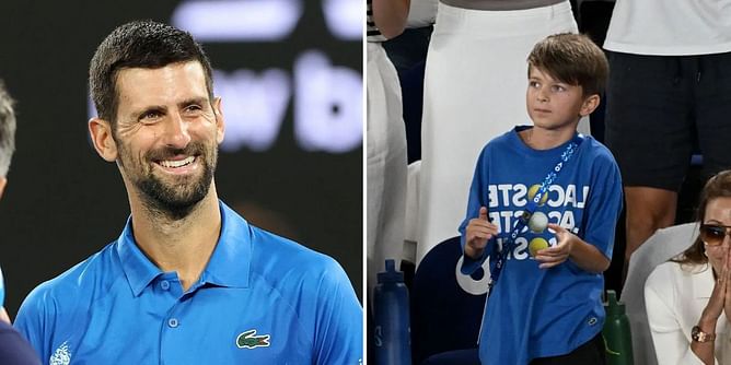 WATCH: Novak Djokovic's son Stefan celebrates wildly after Serb's statement win vs Carlos Alcaraz at Australian Open