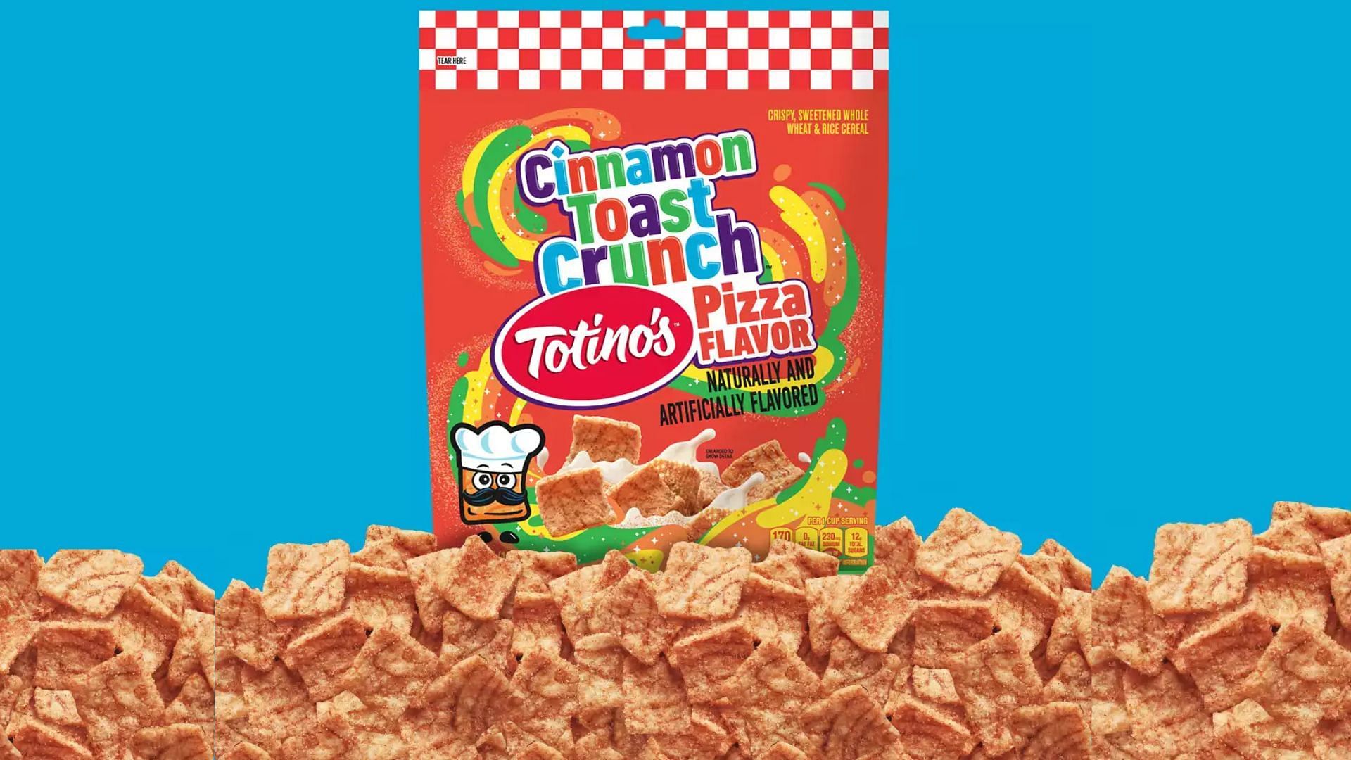 The new pizza flavored cereal (Image via General Mills)