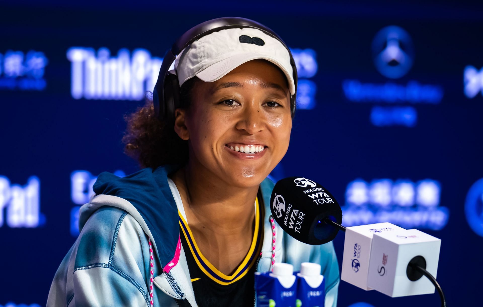 Naomi Osaka speaking in a press conference [Image Source: Getty Images]