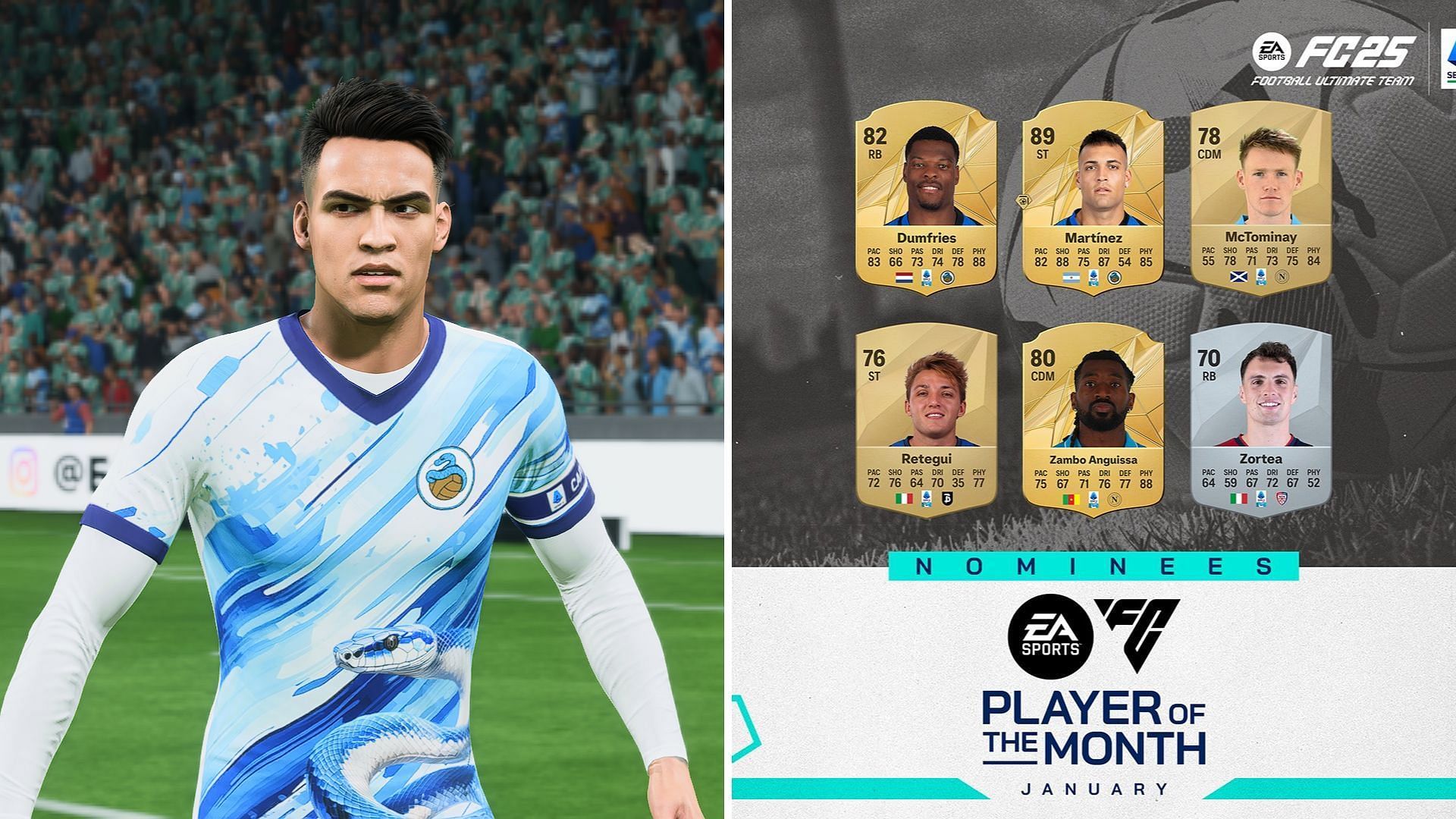 Seria A January POTM nominees are now live (Image via EA Sports)