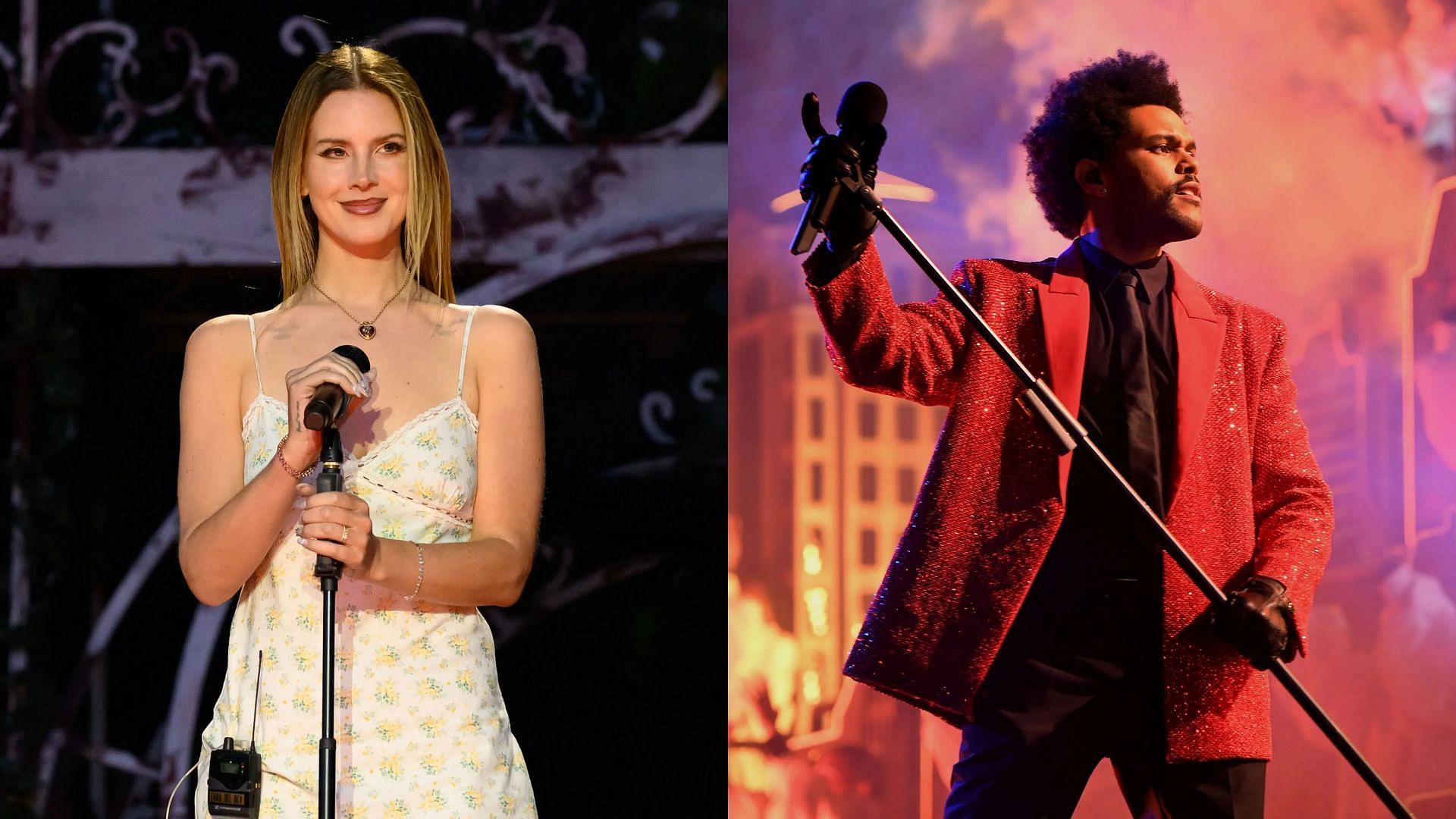 L to R: Lana Del Rey and The Weekend (Images via Getty)