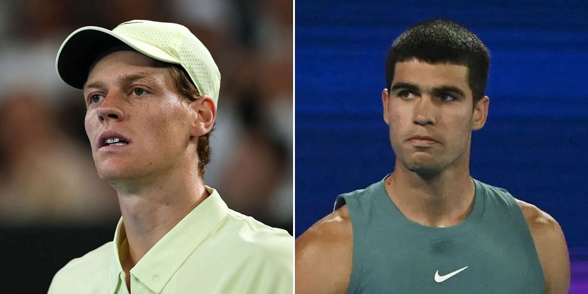 Jannik Sinner (left), Carlos Alcaraz (right), Sources: Getty