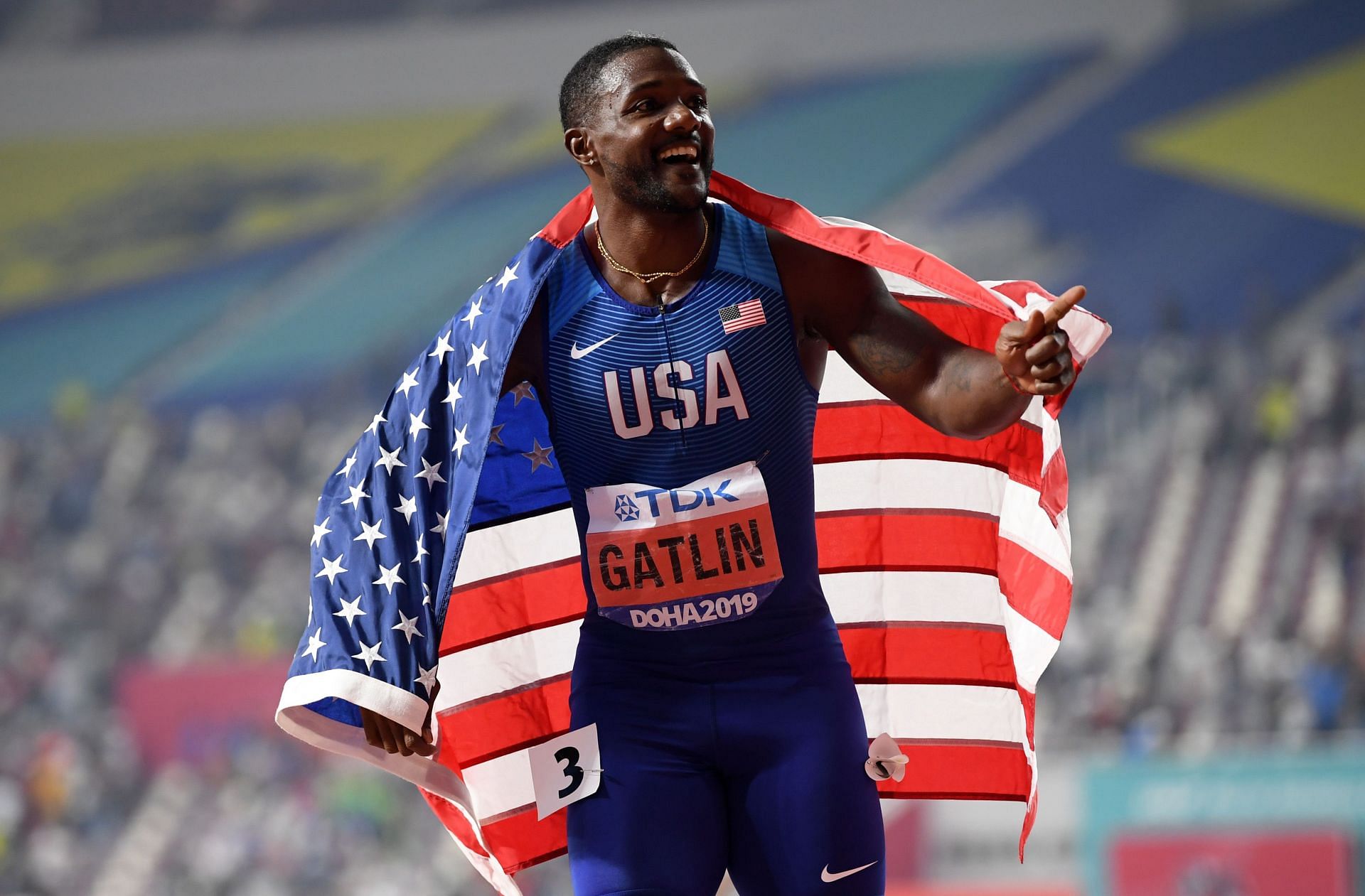 Justin Gatlin at the 17th IAAF World Athletics Championships Doha 2019 - (Source: Getty)