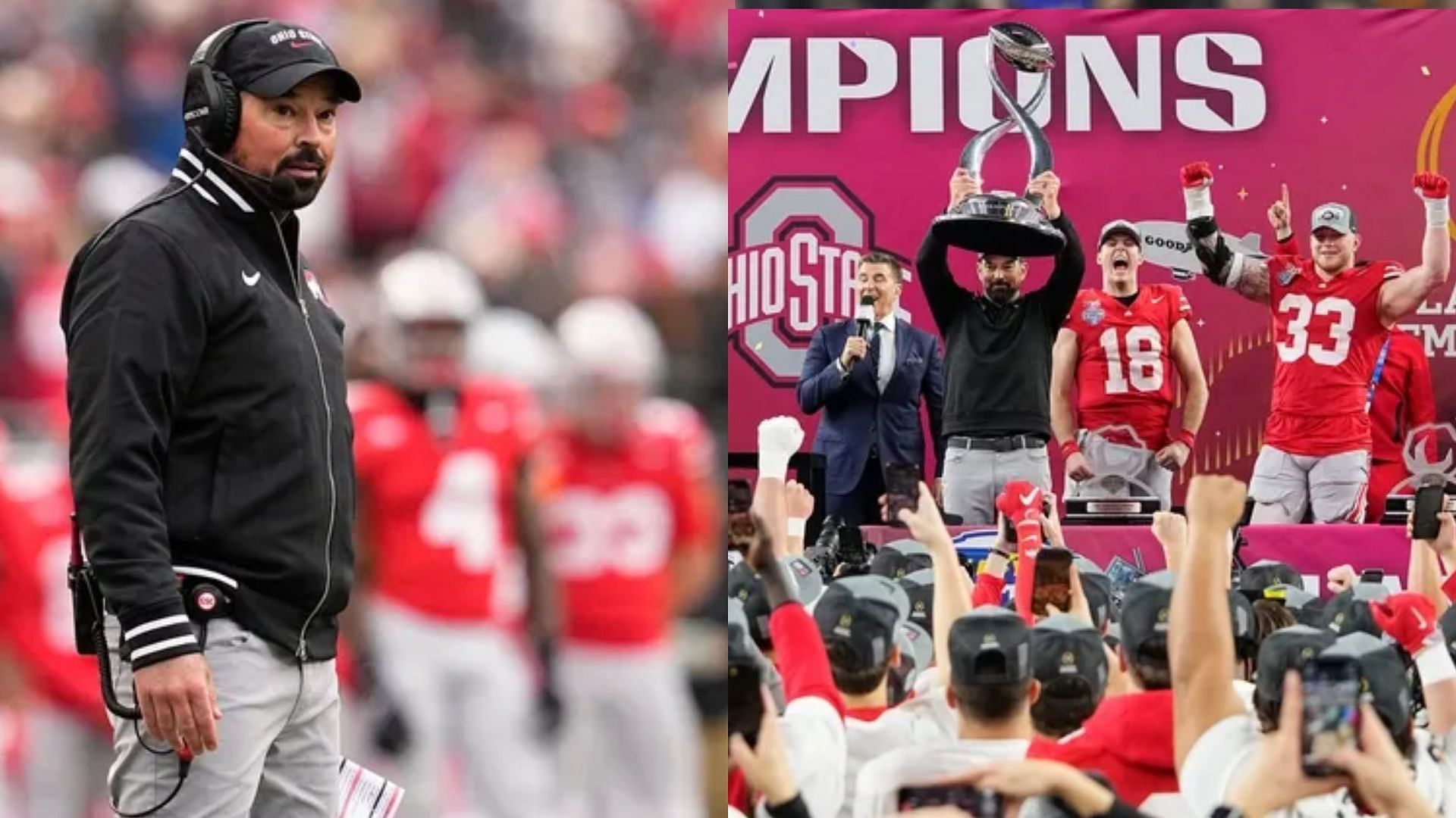 Coach Ryan Day and his Ohio State team 