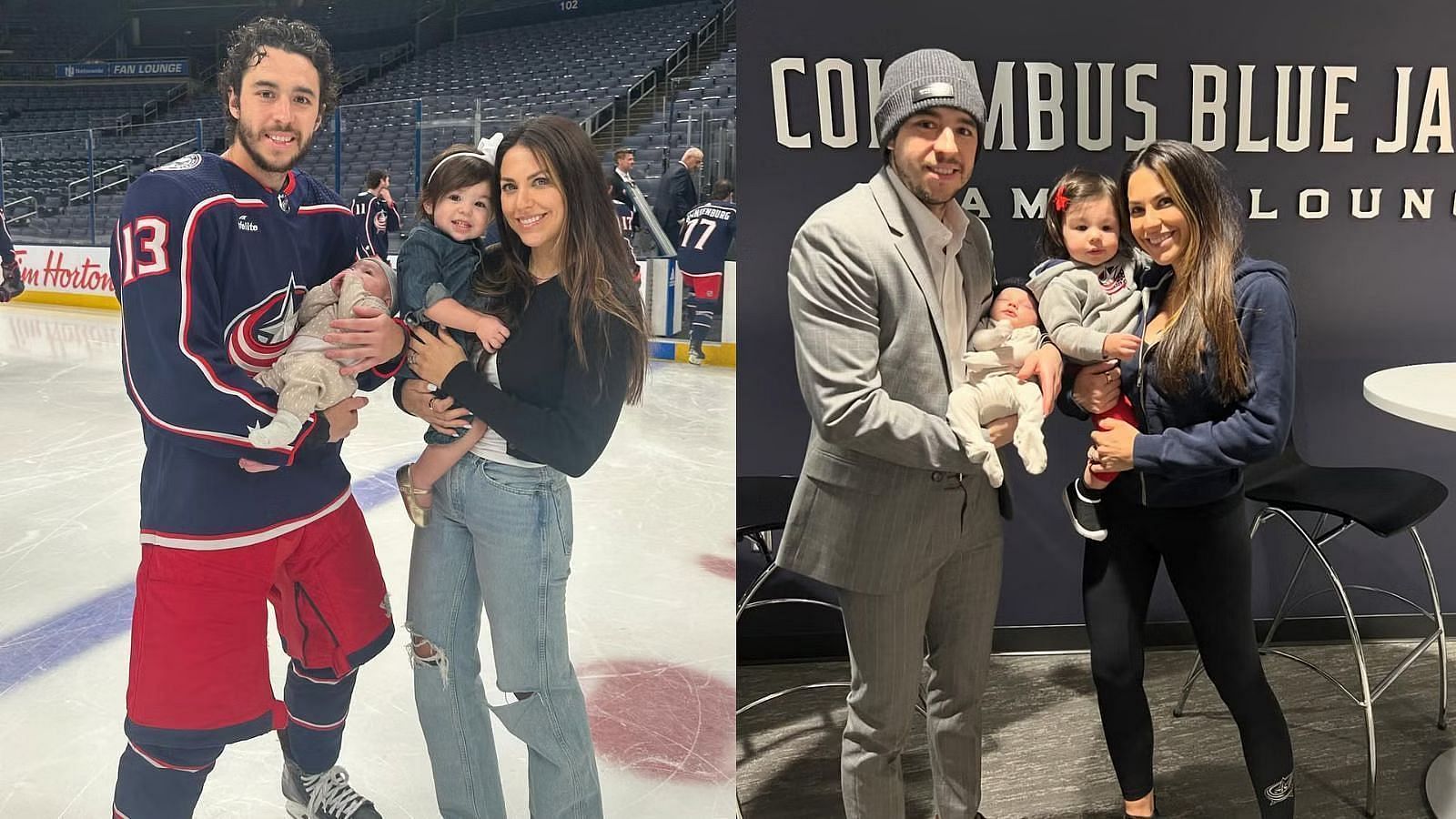 Johnny Gaudreau&rsquo;s wife Meredith shares adorable throwback family Christmas pictures with late NHLer in matching pajamas as his kids