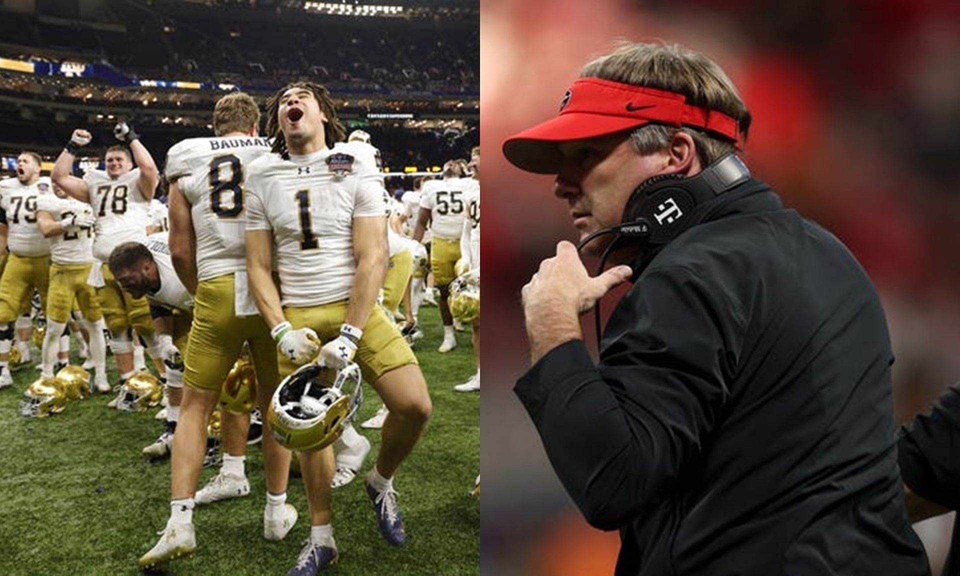 CFB world has wild reactions after ND kicks out Georgia out of CFP with Sugar Bowl humiliation. (Image credits: Imagn)