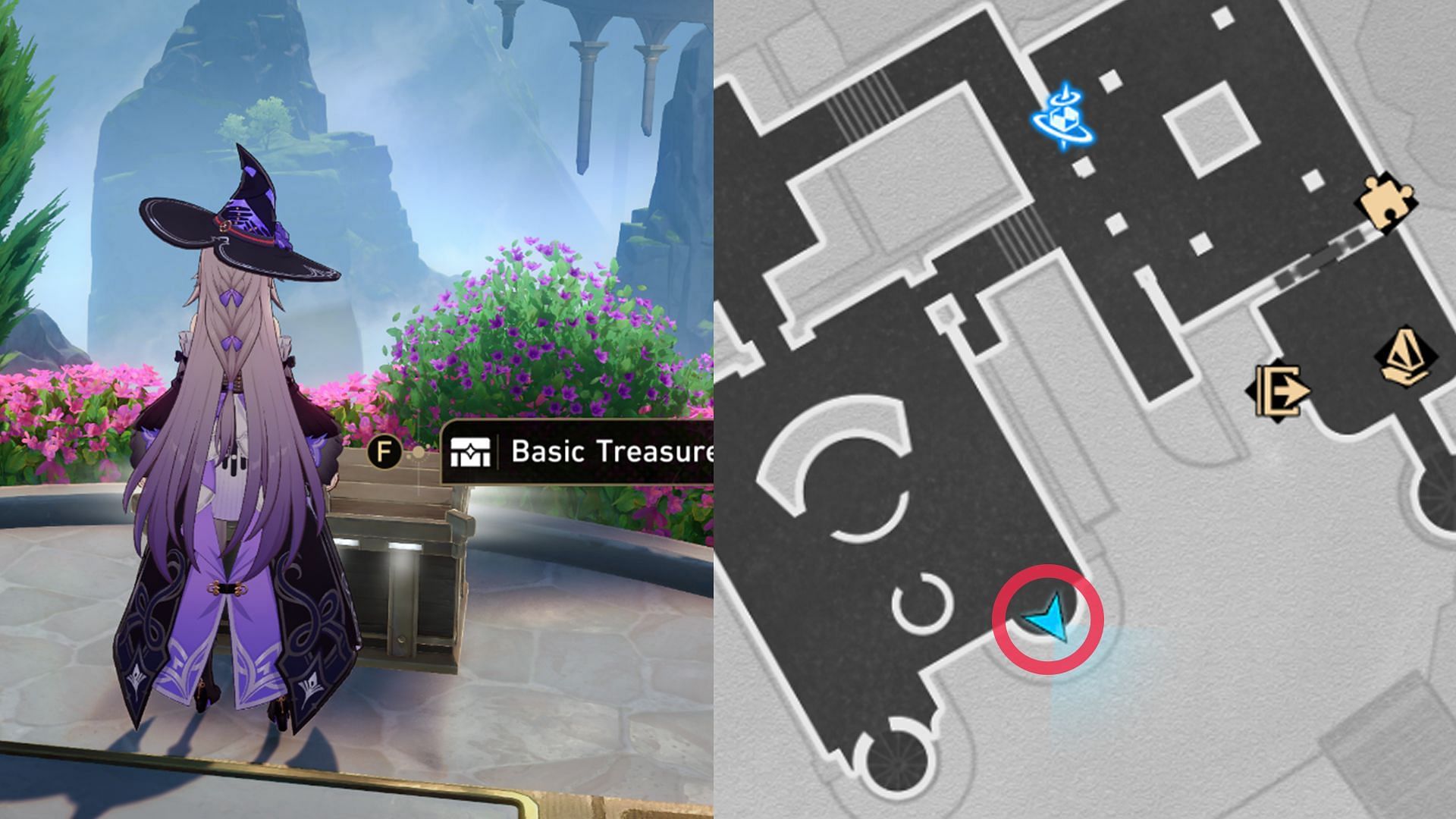 Location of Basic Treasure Chest #5 (Image via HoYoverse)