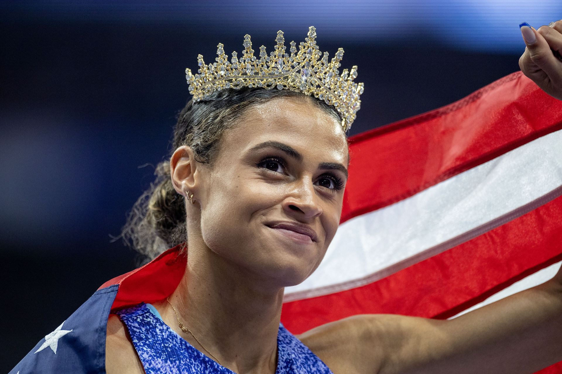 In Picture: Sydney McLaughlin-Levrone wears a crown after Paris Olympics win (Photo by Tim Clayton/Corbis via Getty Images)