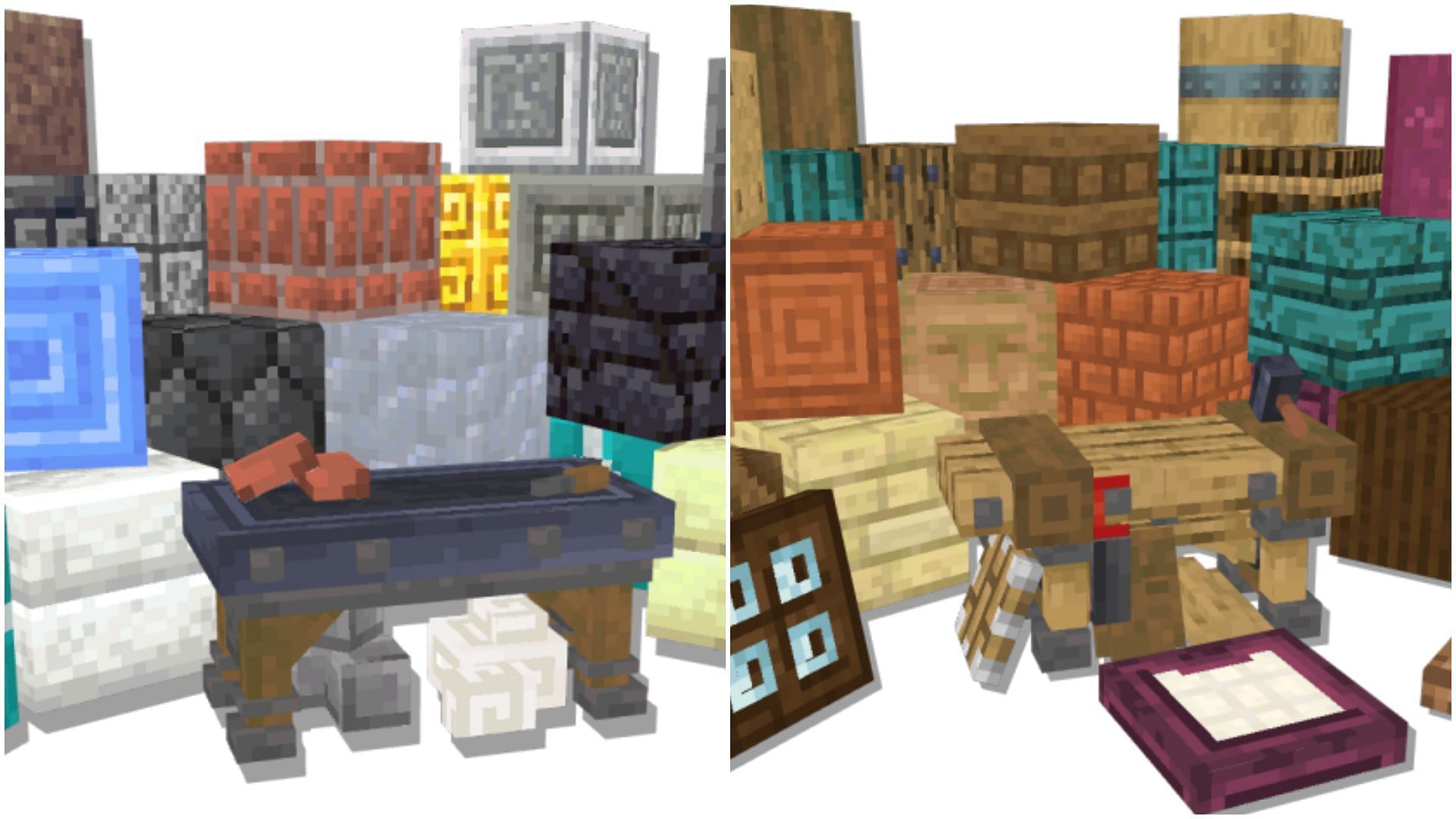 Chipped mod adds a bunch of new building blocks to decorate structures (Image via Modrinth)