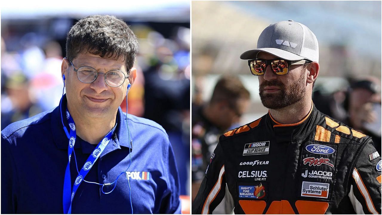 Veteran NASCR journalist Bob Pockrass (left) and former Spire Motorsports driver Corey LaJoie (right) [via Getty]