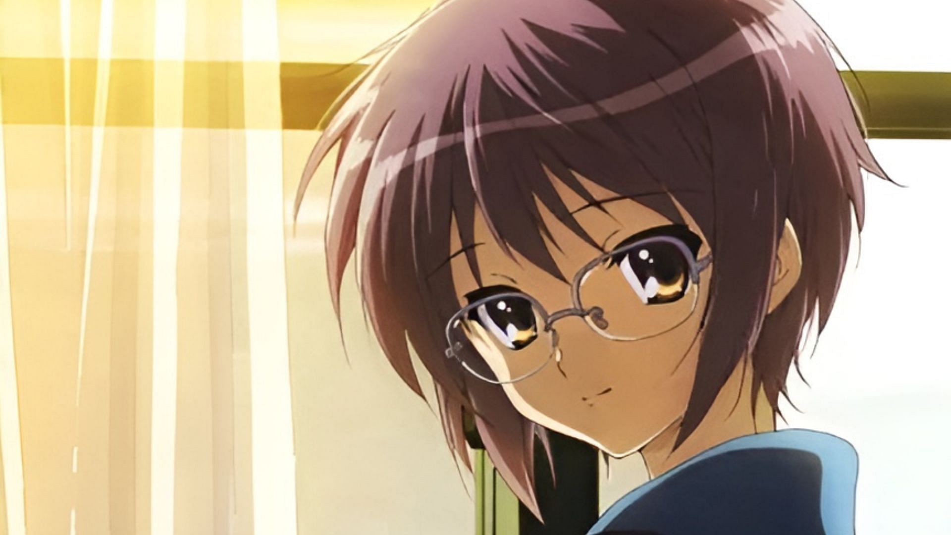 Yuki Nagato, stoic and enigmatic (Image via Kyoto Animation)