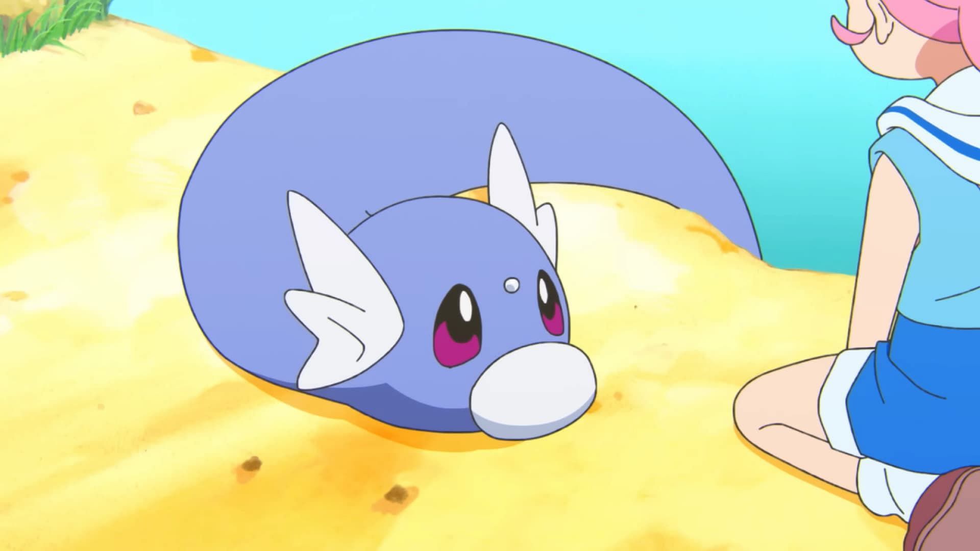 Dratini as seen in the anime (Image via The Pokemon Company)