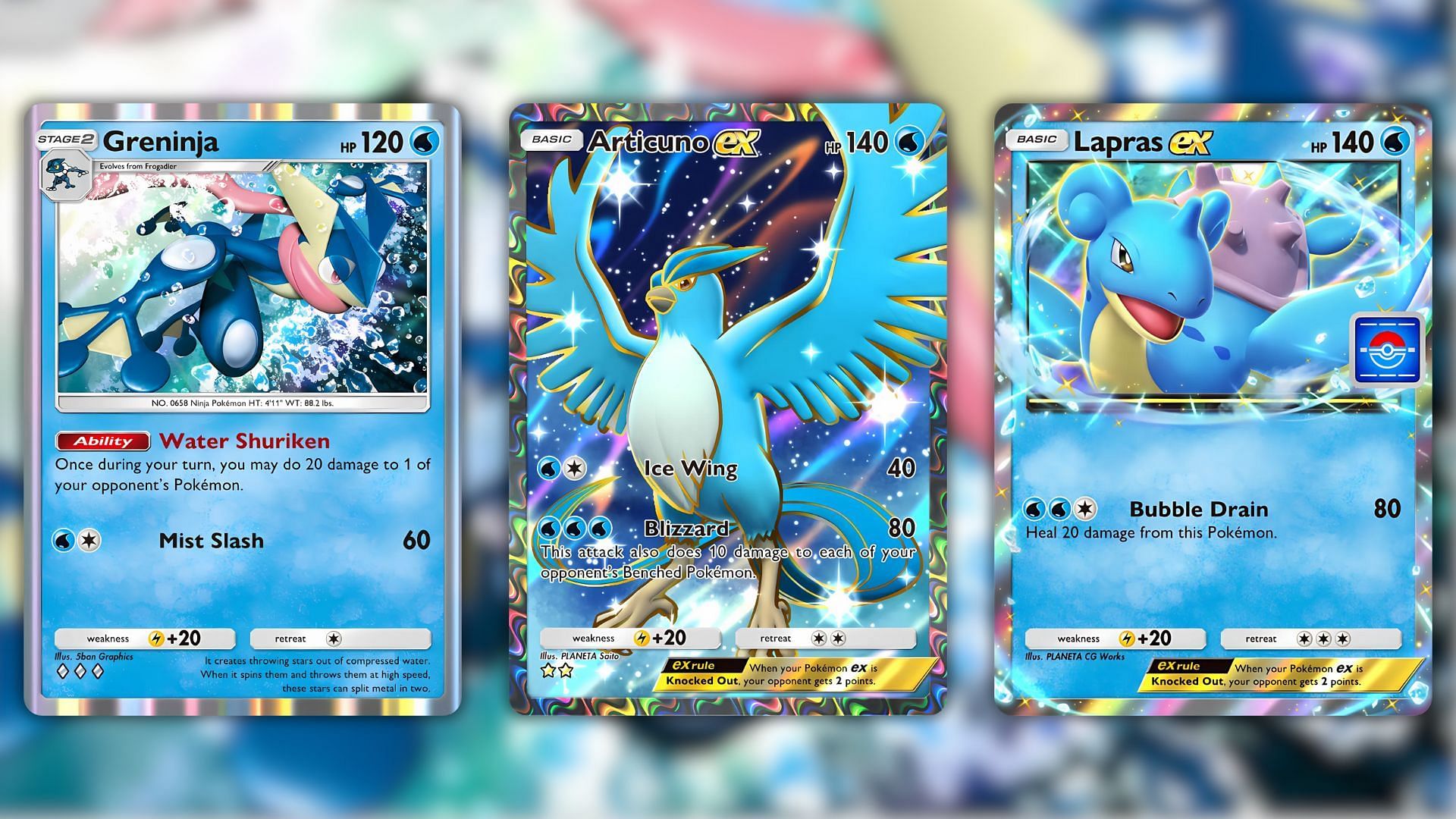 Other Water-type cards in the game (Image via The Pokemon Company)