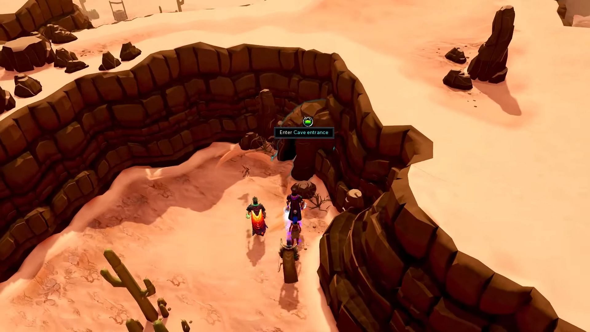 Follow the Golden Scarab to find the cave (Image via Jagex)