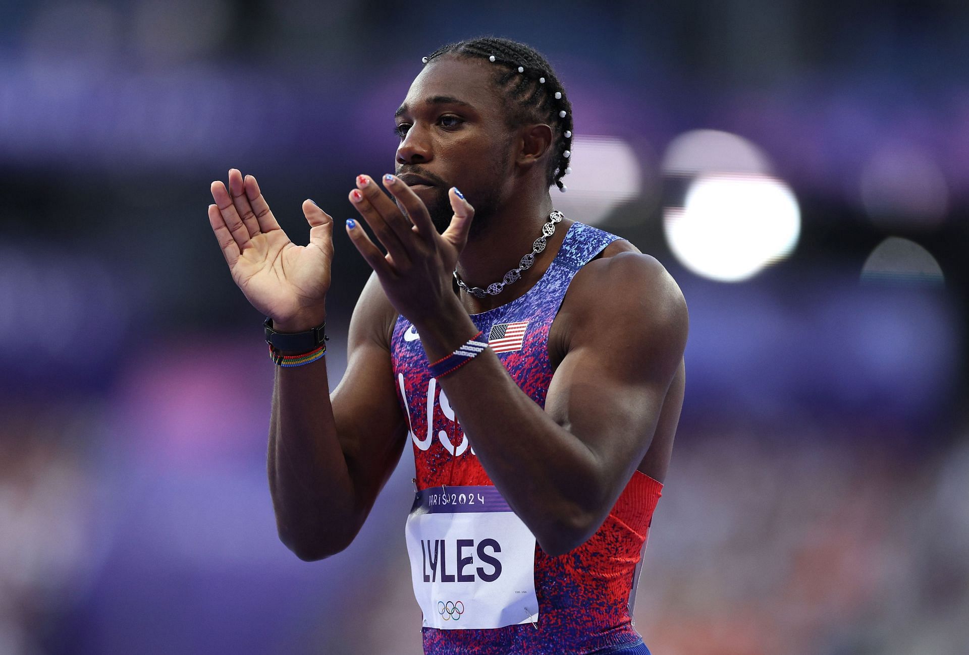 Lyles at the Paris Olympics (Image Source: Getty)