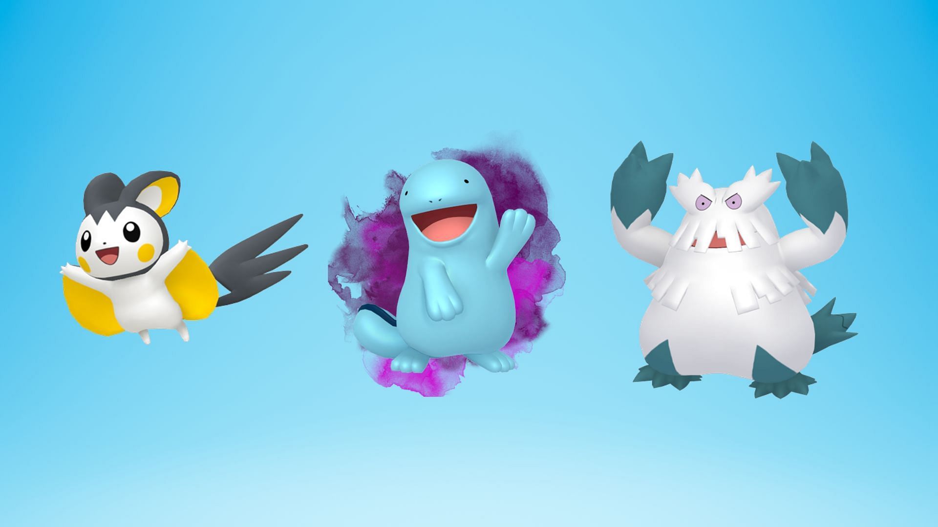 Emolga, Shadow Quagsire, and Abomasnow (Image via TPC)