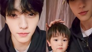 "THE CUTEST INTERACTION"- Fans in awe as TXT's Soobin introduces his nephew, Dokyung on Weverse live