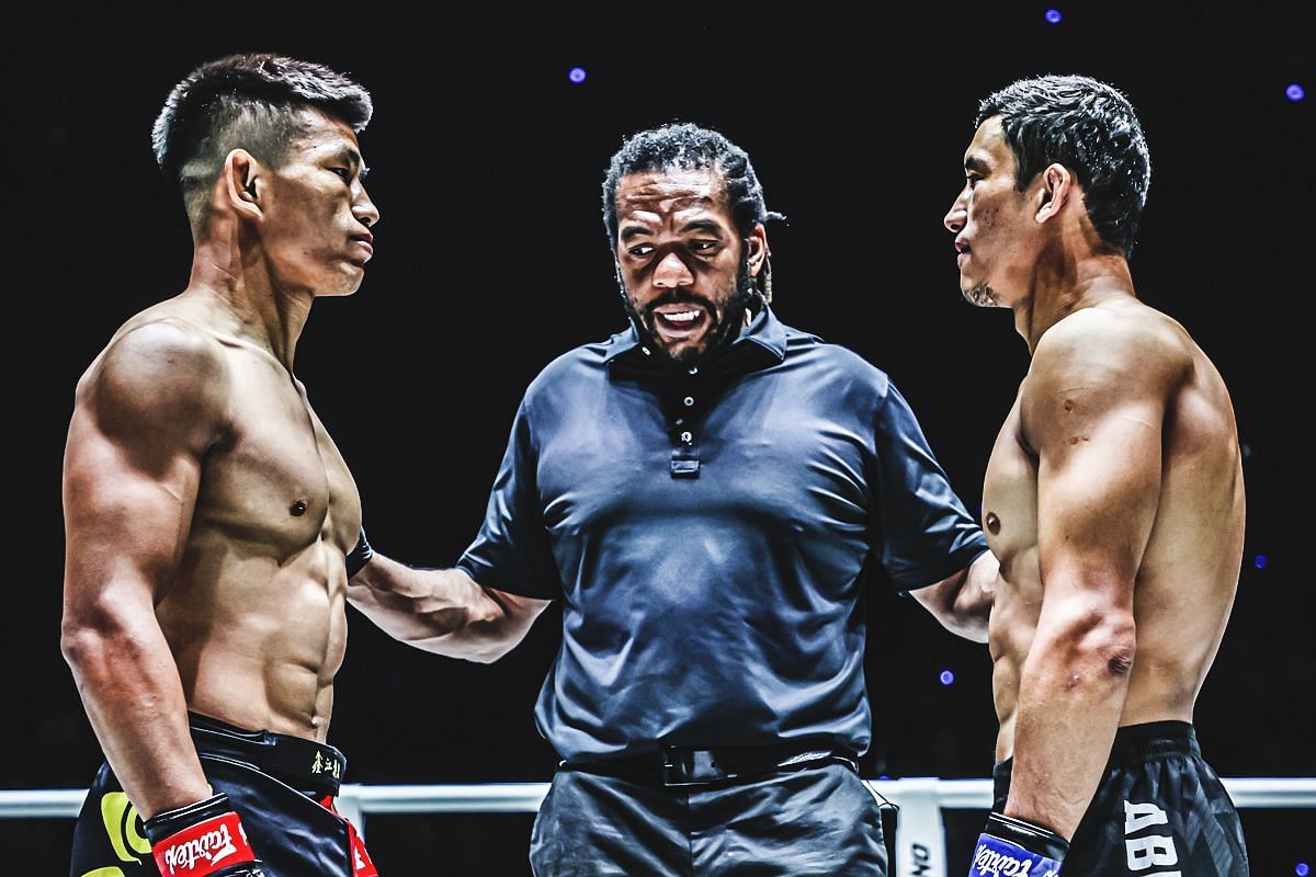 (From left to right) Tang Kai, Herb Dean, Akbar Abdullaev [Photo via ONE Championship]