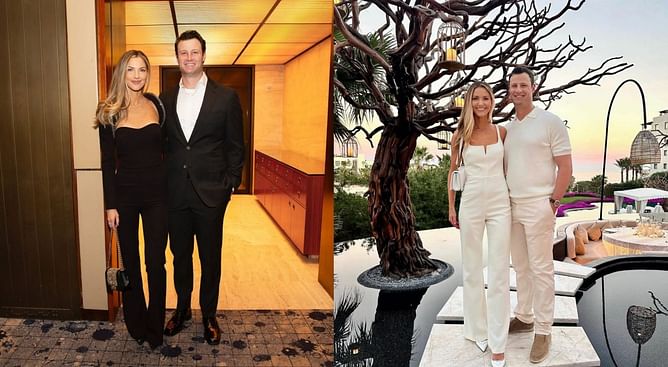 Gerrit Cole & wife Amy steal the spotlight in black sweatshirt & shimmery golden slit dress for New Year's party