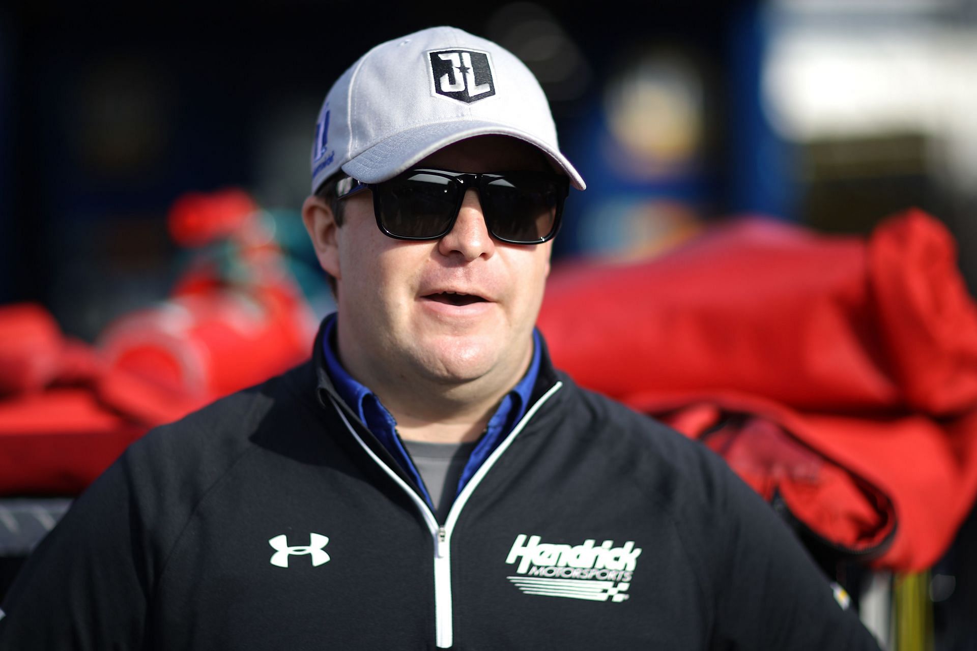 TJ Majors, spotter for Dale Earnhardt Jr. at the NASCAR Cup Series AAA Texas 500 - Source: Getty