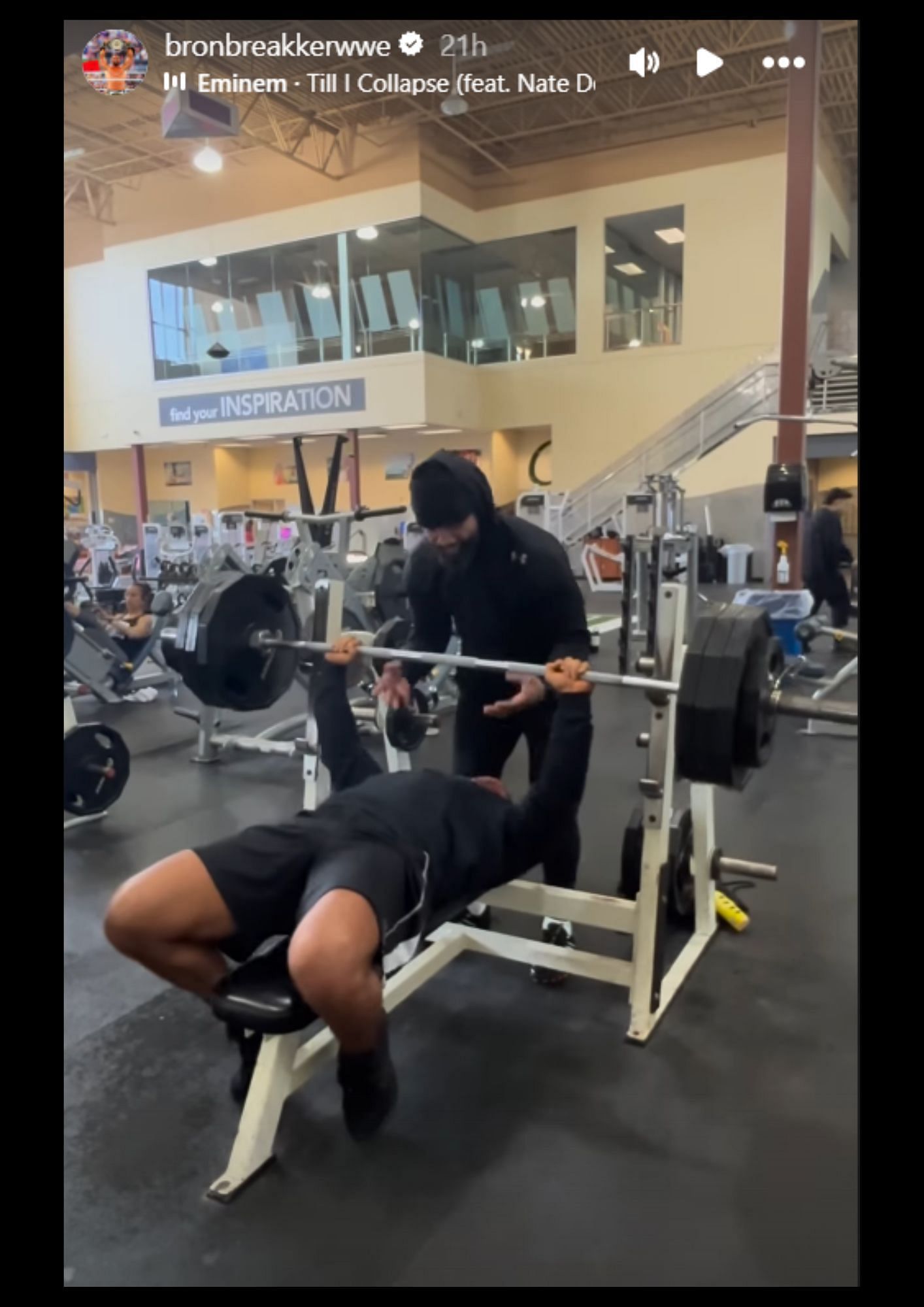 Jey spotting for Bron [Image credit: screenshot of Breakker&#039;s Instagram story]