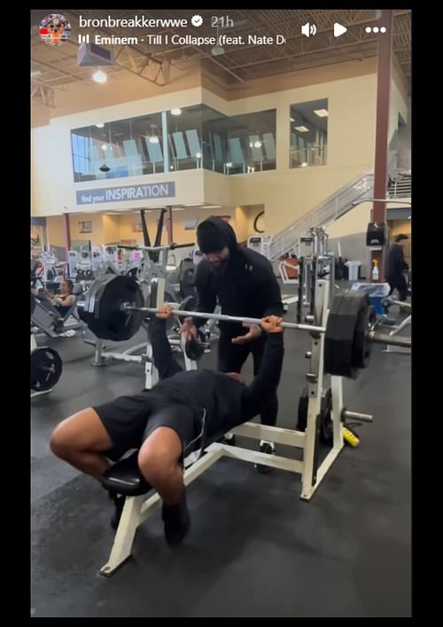 Jey spotting for Bron [Image credit: screenshot of Breakker's Instagram story]
