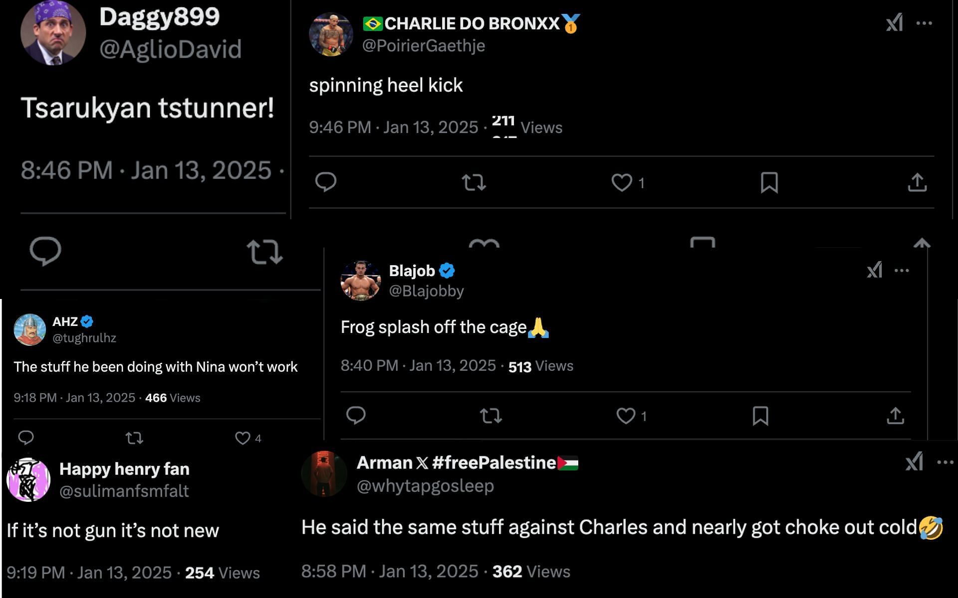 Screenshot of fan reactions to the post.