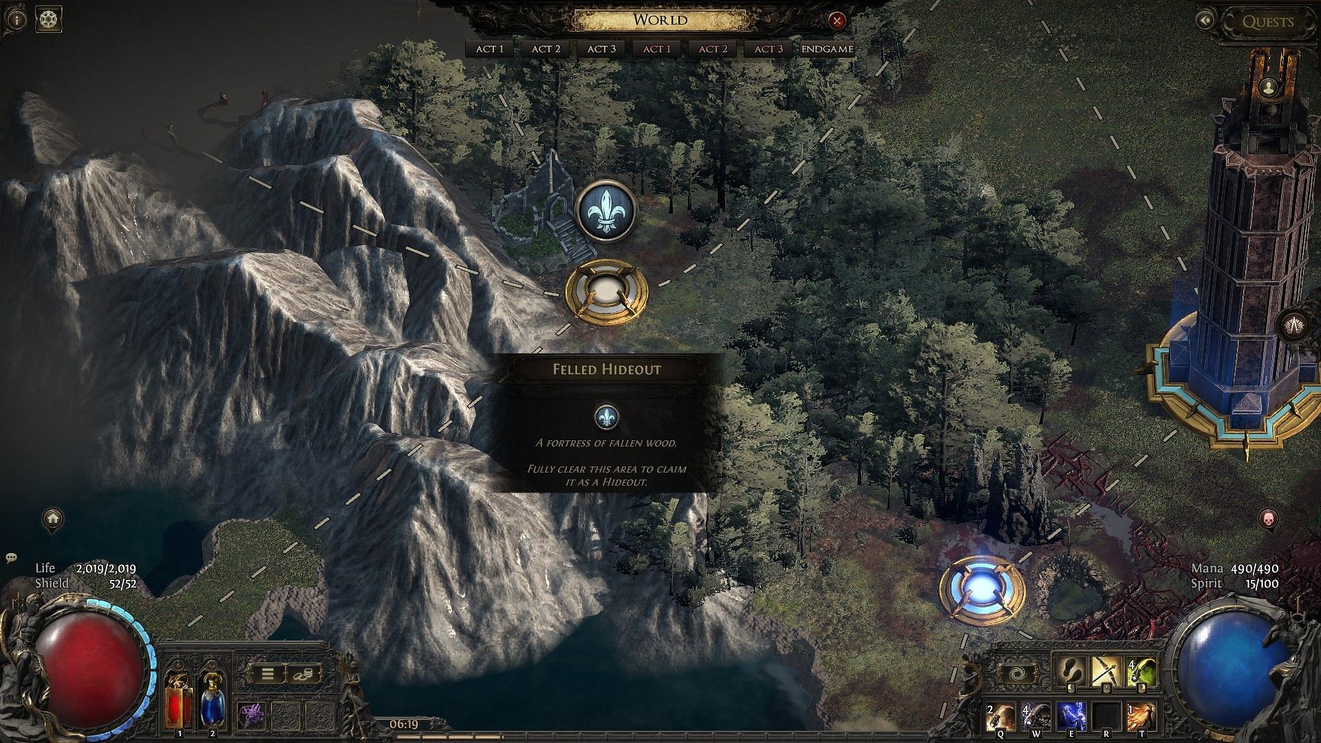 Hideout map node in Path of Exile 2 (Image via GGG)