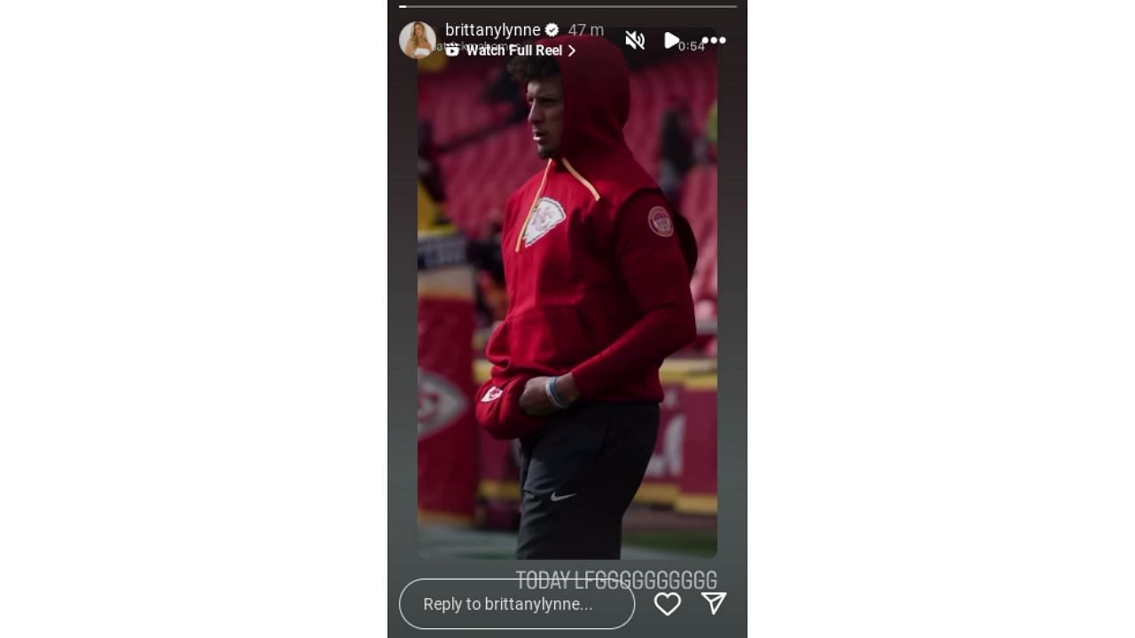 Patrick Mahomes&#039; wife, Brittany Mahomes, hyped the Kansas City Chiefs on Instagram. (Credits: IG/ @BrittanyLynne)