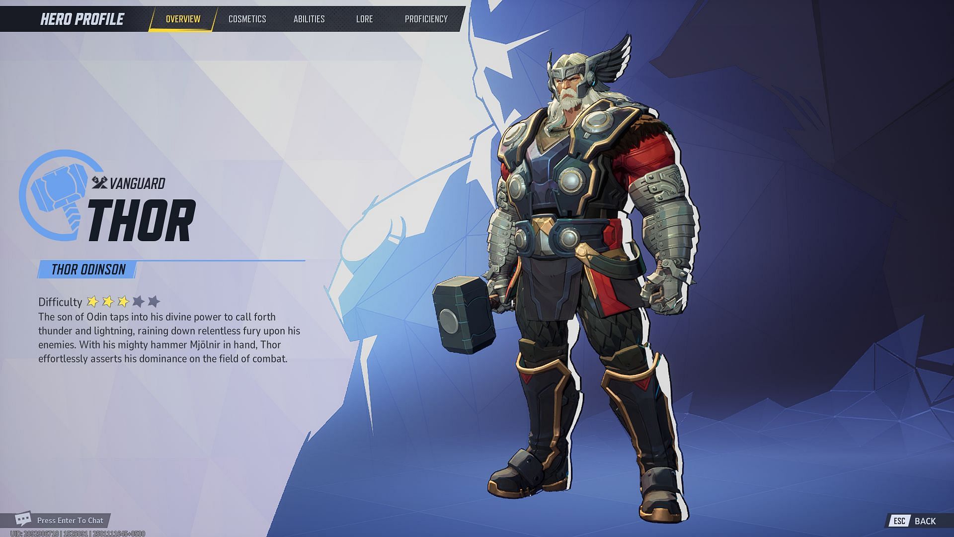 Marvel Rivals Thor is a Vanguard character (Image via NetEase Games)