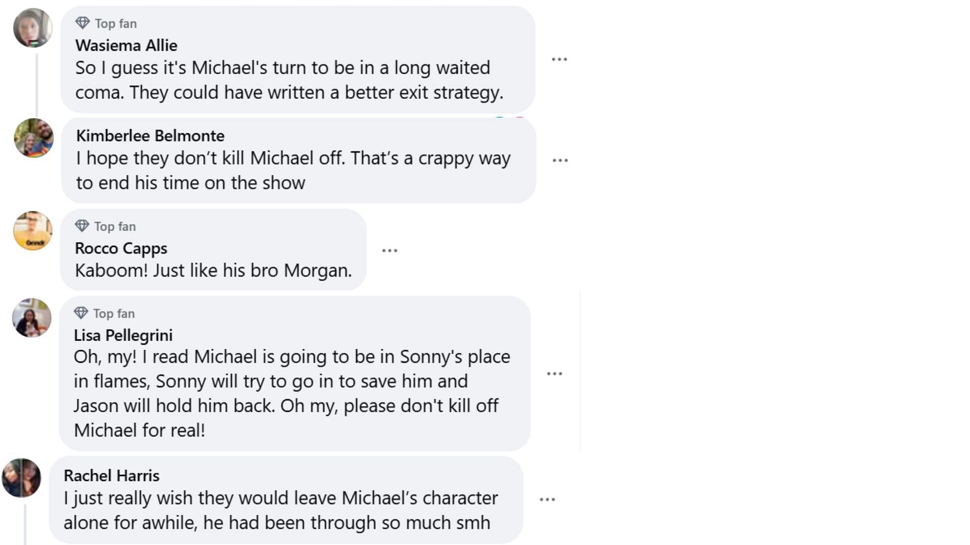 Fans unhappy about Michael&#039;s exit plot (Image via Facebook/@General Hospital)