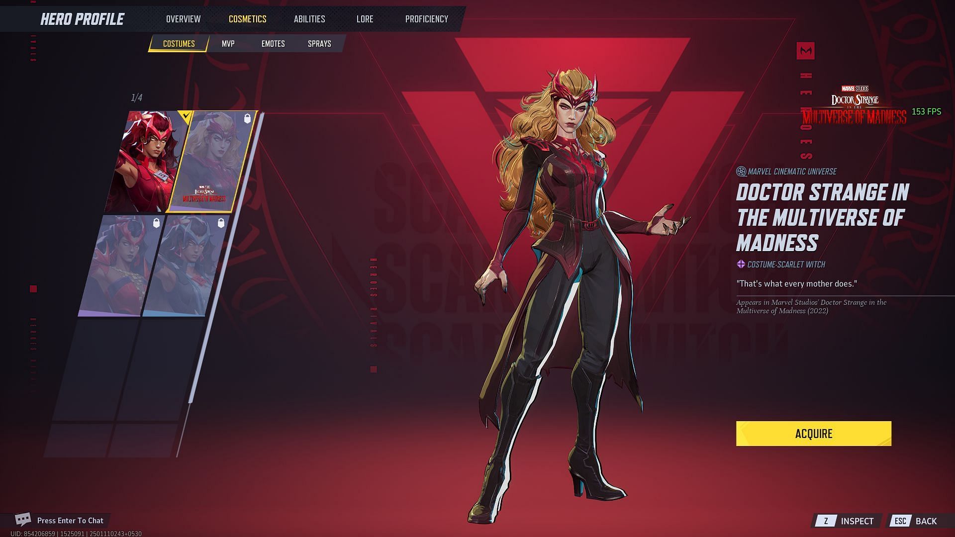 Scarlet Witch (Doctor Strange in the Multiverse of Madness) skin (Image via NetEase Games)