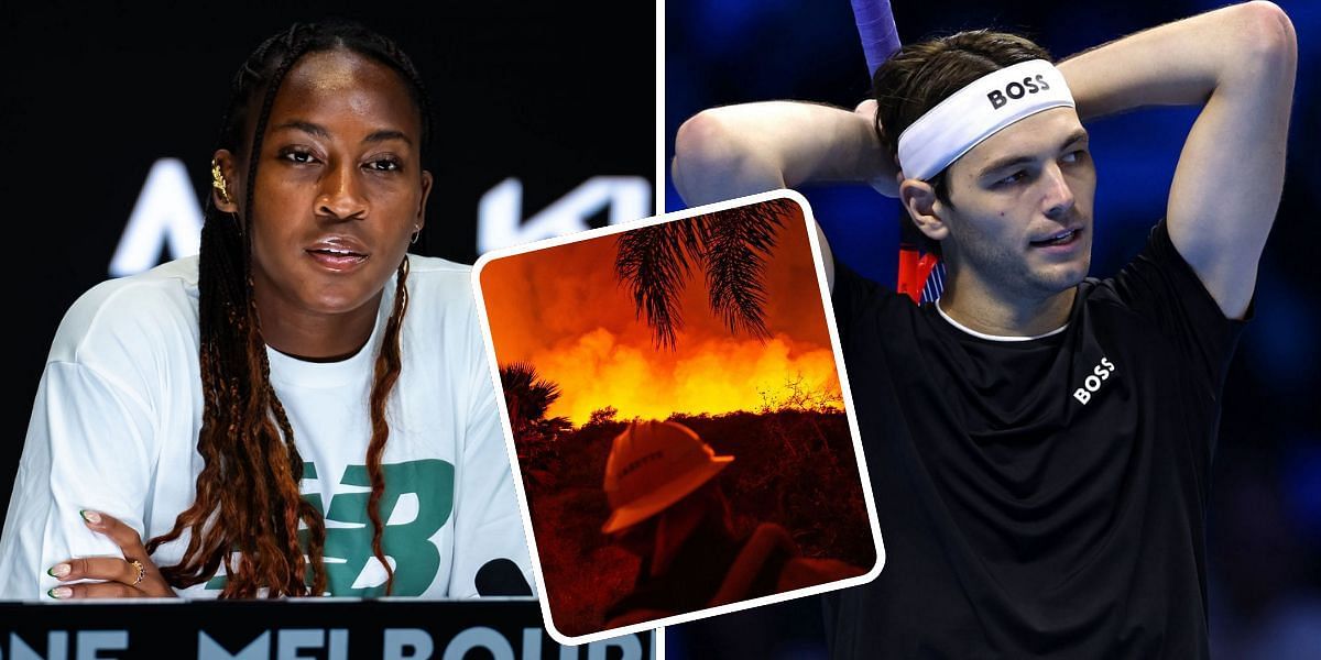 Coco Gauff &amp; Taylor Fritz send emotional messages after LA wildfires wreak havoc