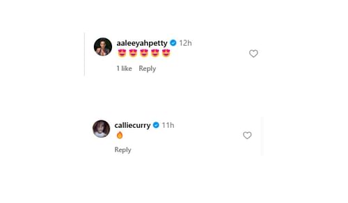 Aaleeyah Petty and Callie Rivers Curry react to Montana's IG Post