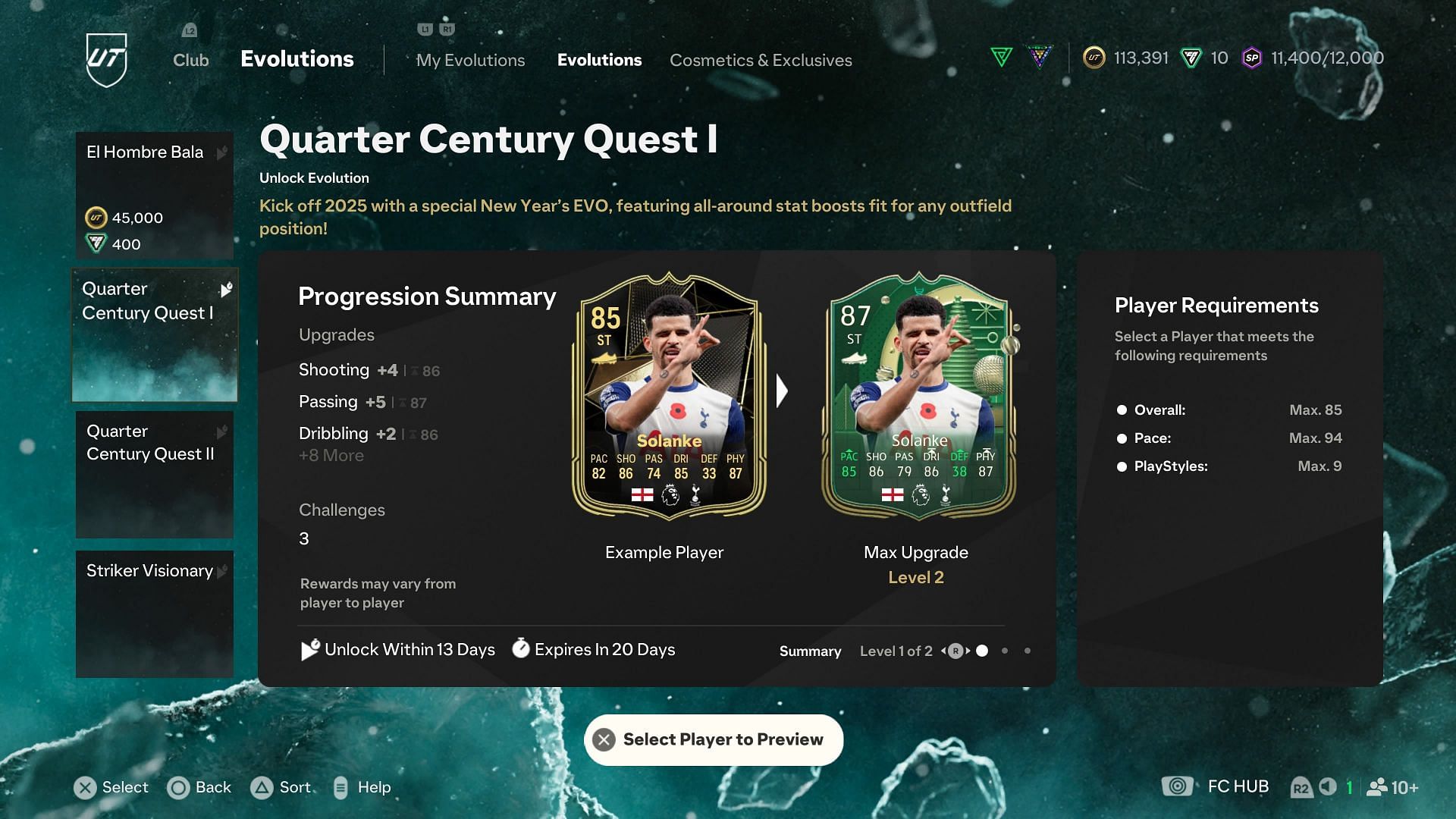 Solanke can be upgraded (Image via EA Sports)