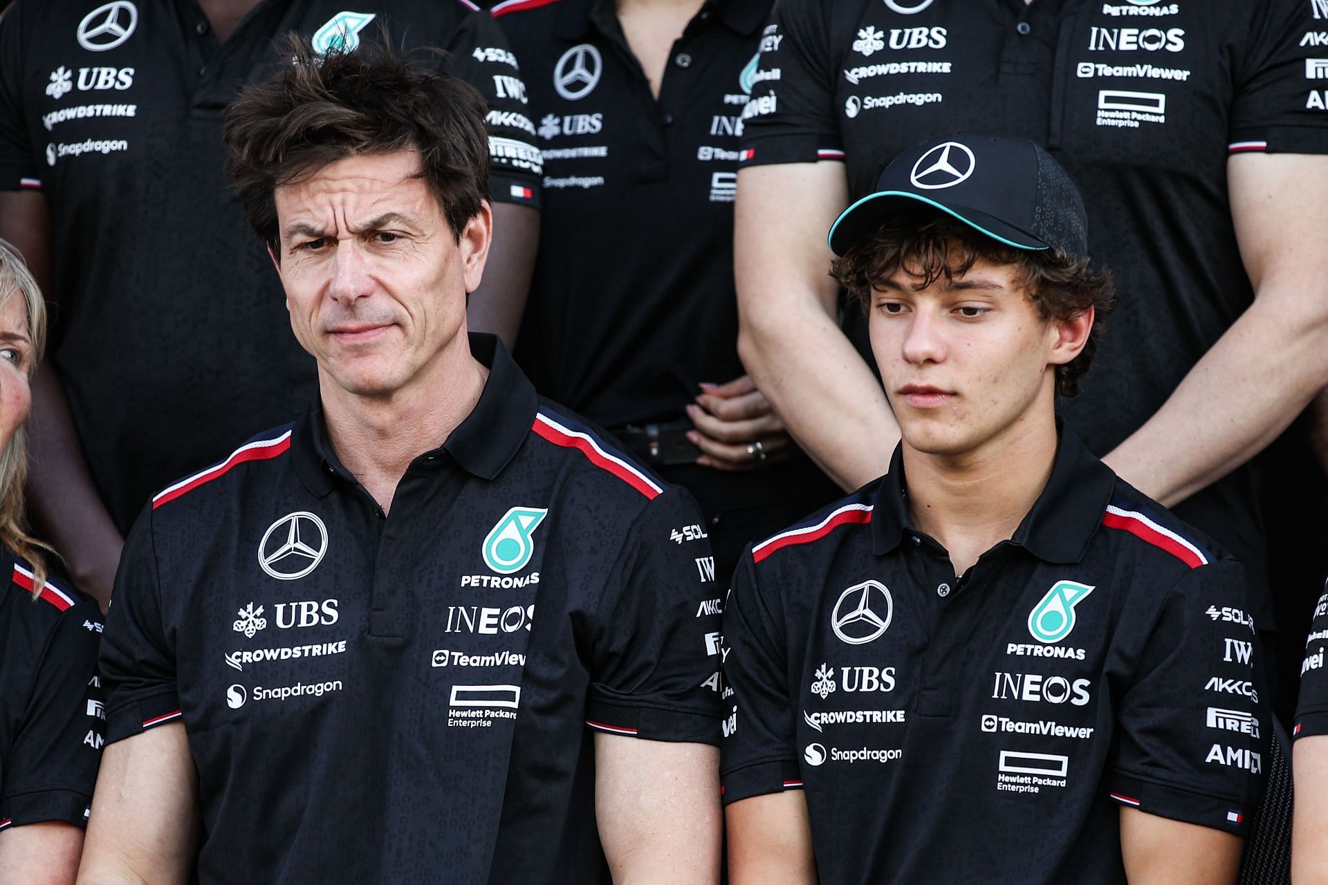 Toto Wolff with Kimi Antonelli (Image Source: Getty)