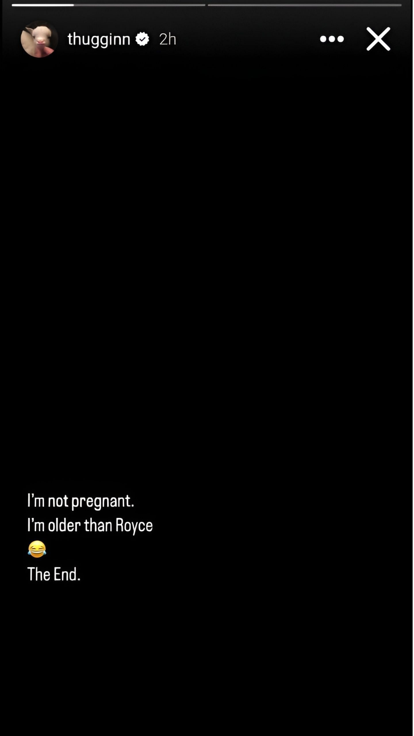 Hollywood actress Paige Hurd clarifies the &quot;pregnancy&quot; rumor. [Credit: IG/@thugginn]