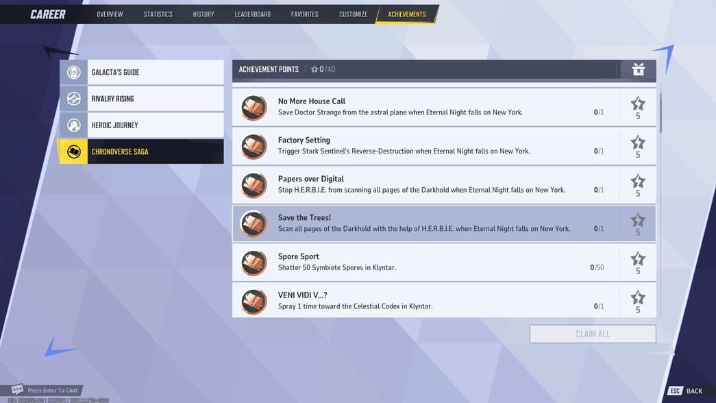 How to get Save the Trees! achievement in Marvel Rivals
