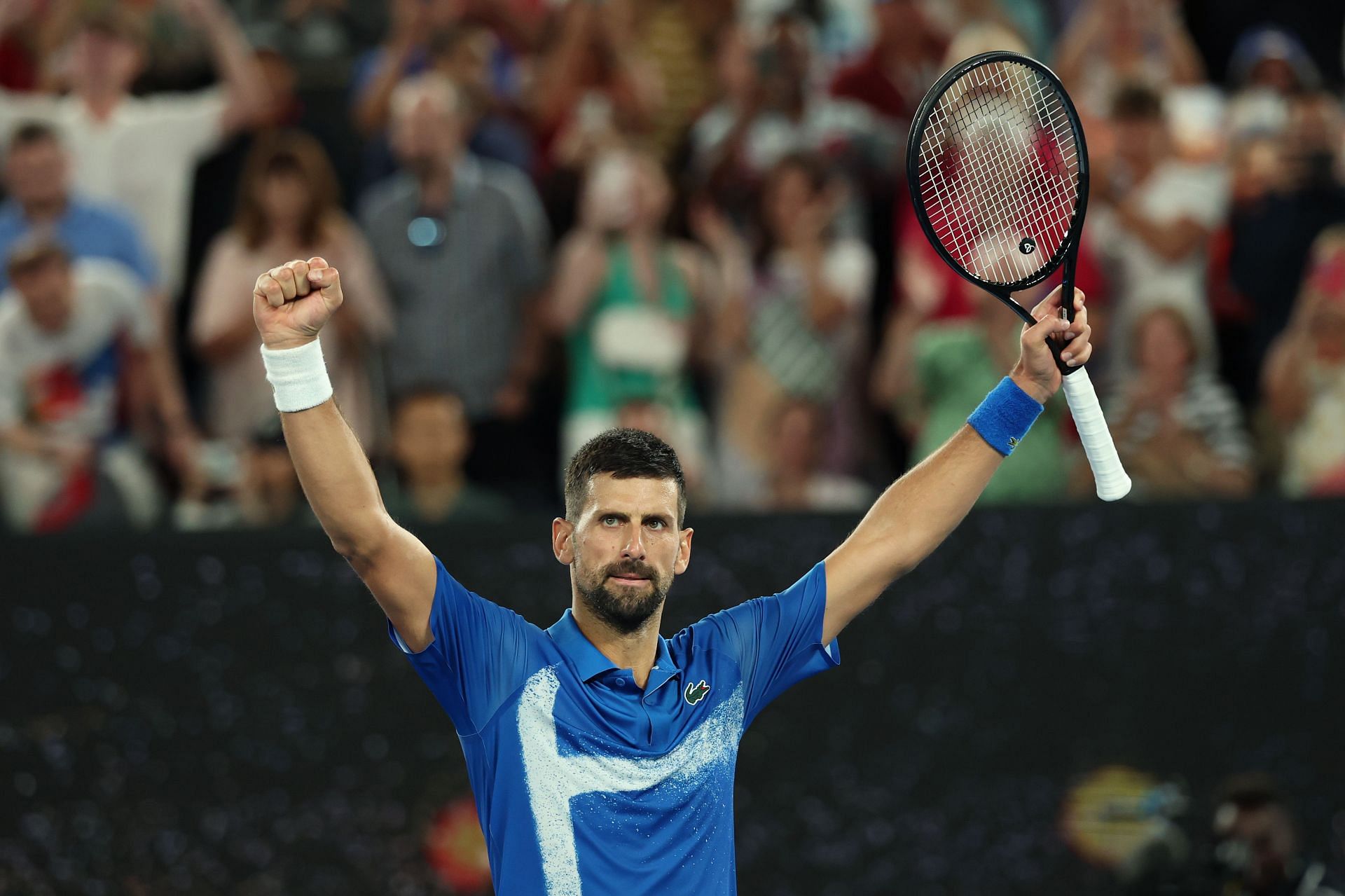 Novak Djokovic at the Australian Open 2025. (Photo: Getty)