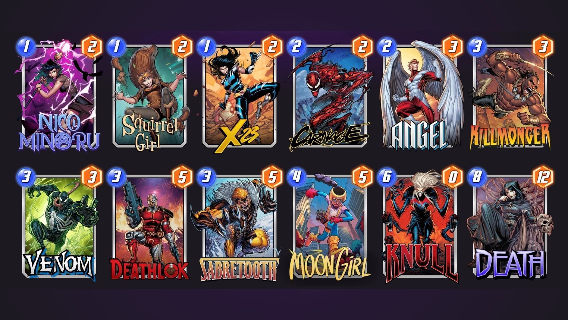 The Angel Destroy deck is one of the best Marvel Snap Angel decks. (Image via Nuverse)