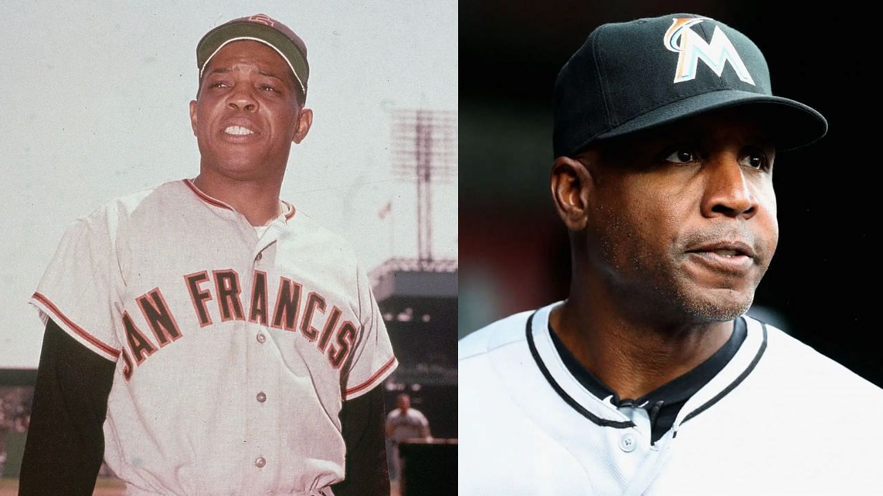 Willie Mays (L) and Barry Bonds (R) (Images from - Getty)